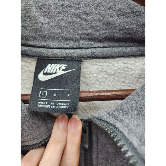 Nike Mens Grey Hooded Zip-Up Sweatshirt L - Picture 2 of 4